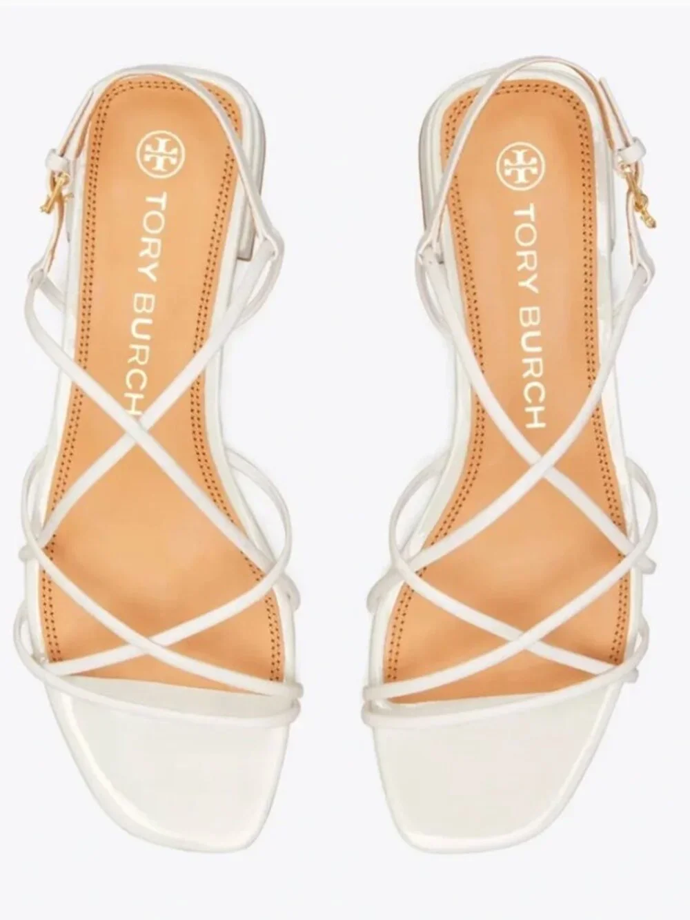 Tory Burch Penelope Flat Sandal Color: New Ivory Size: 8